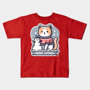 Merry CatMas Kids T-Shirt